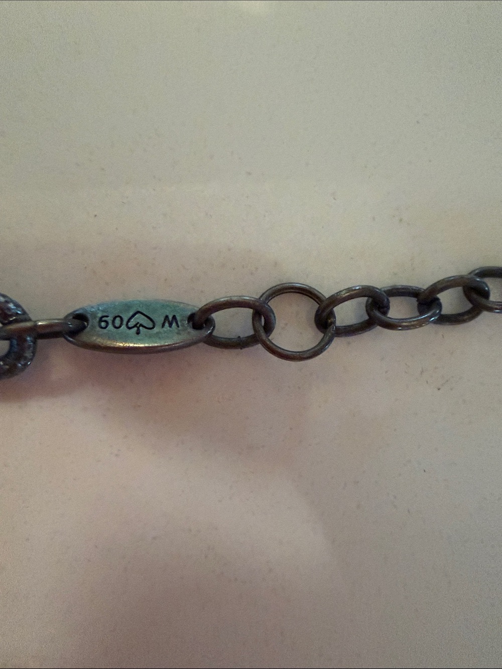Gunmetal Chain Charm Necklace - Women's Fashion Jewelry - Picture 5 of 6